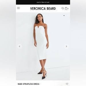 NWT VERONICA BEARD NABI STRAPLESS DRESS